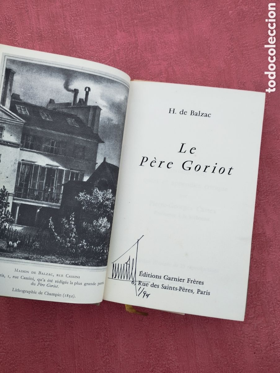 Libros de segunda mano: Le P&egrave;re Goriot. H.de Balzac. - Foto 2
