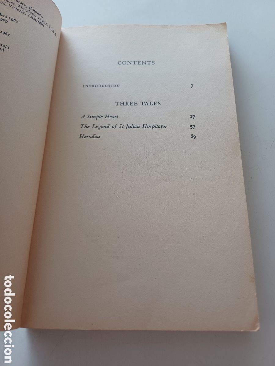 Libros de segunda mano: Three tales Gustave Flaubert 1969 INGL&Eacute;S - Foto 2