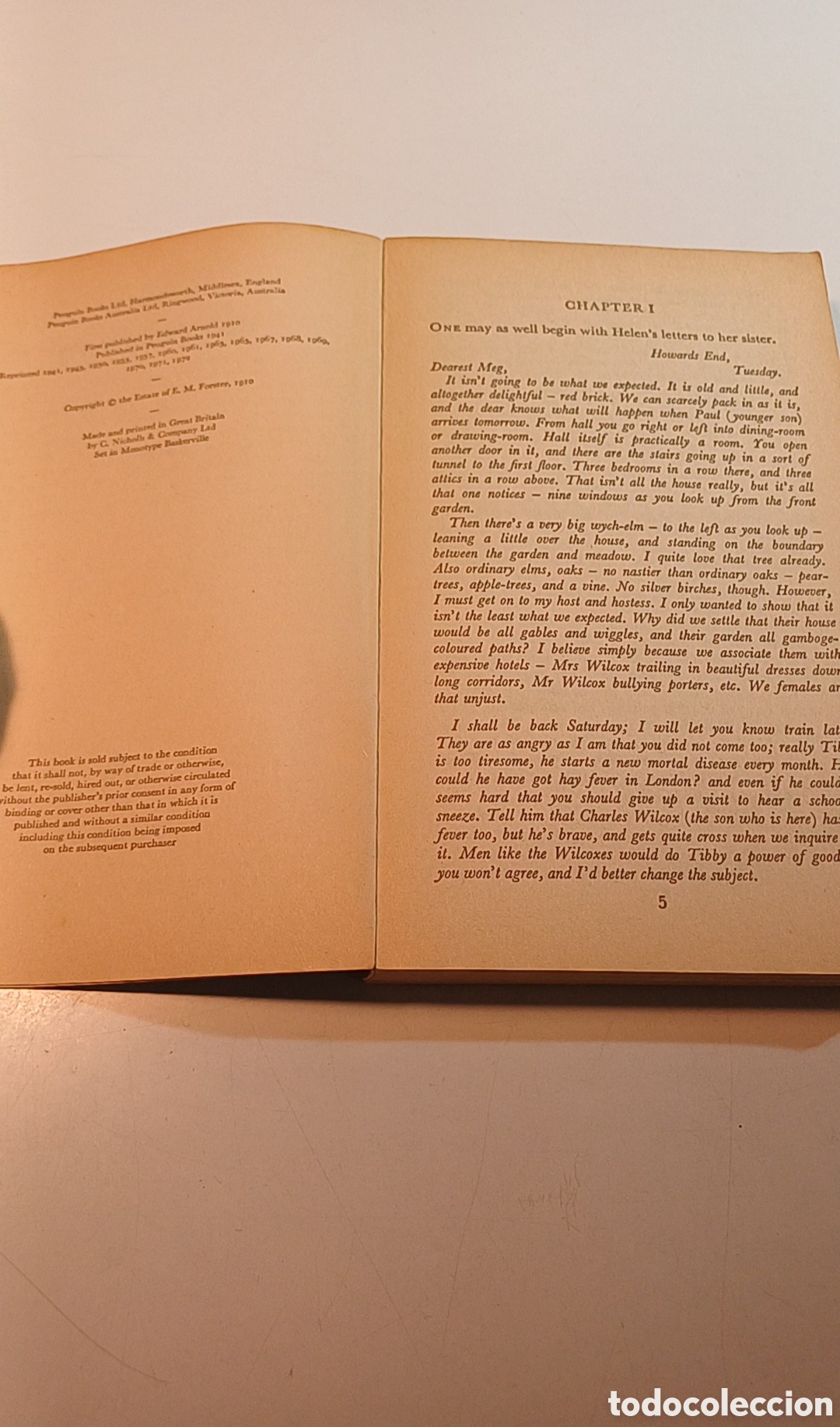 Libros de segunda mano: Howards End E. M. Forster 1972 INGL&Eacute;S - Foto 4