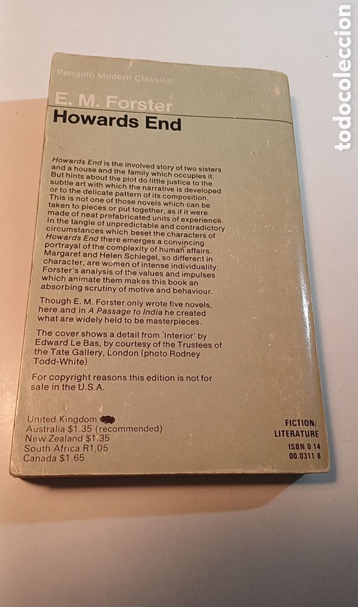 Libros de segunda mano: Howards End E. M. Forster 1972 INGL&Eacute;S - Foto 5