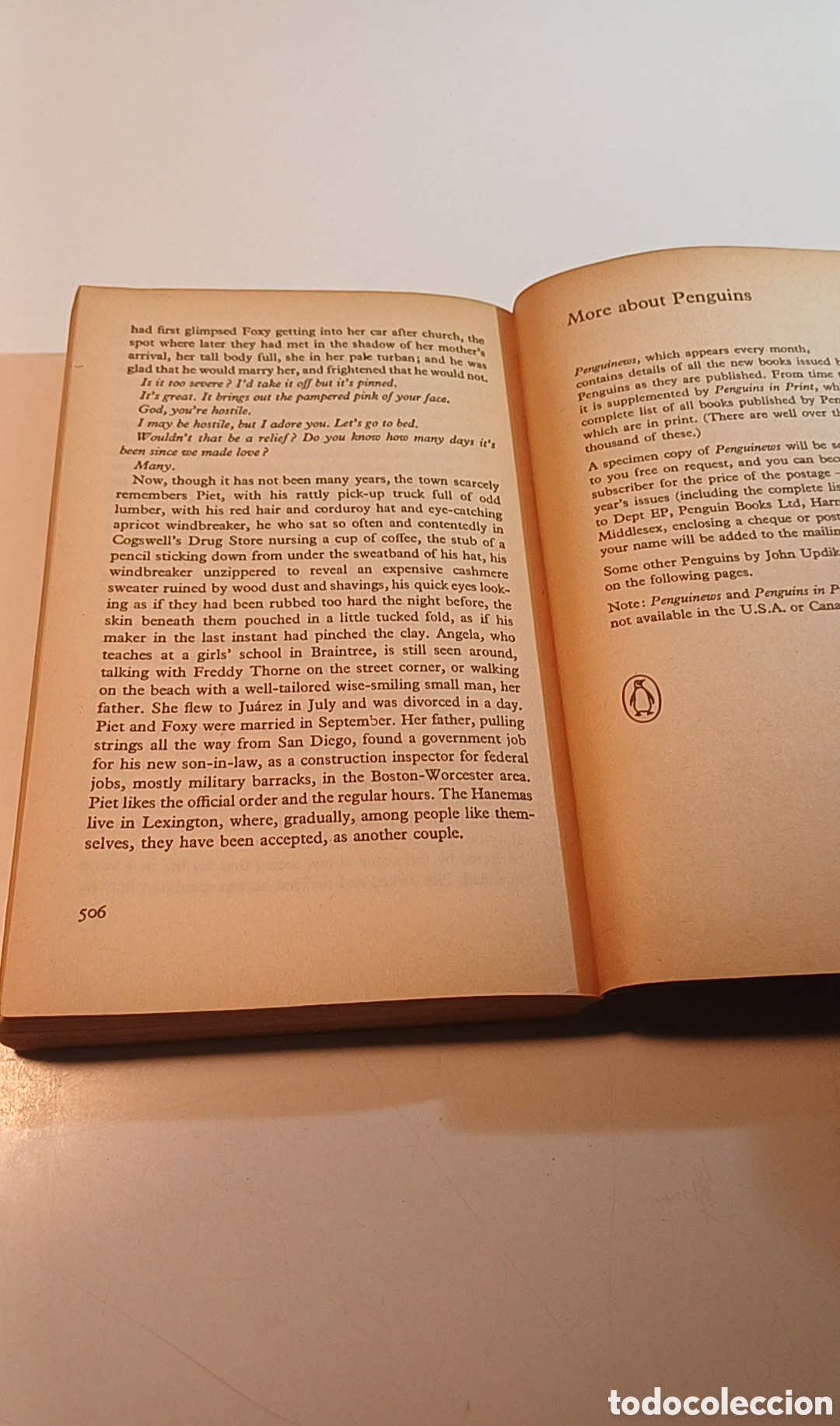 Libros de segunda mano: Couples John Updike 1970 INGL&Eacute;S - Foto 4