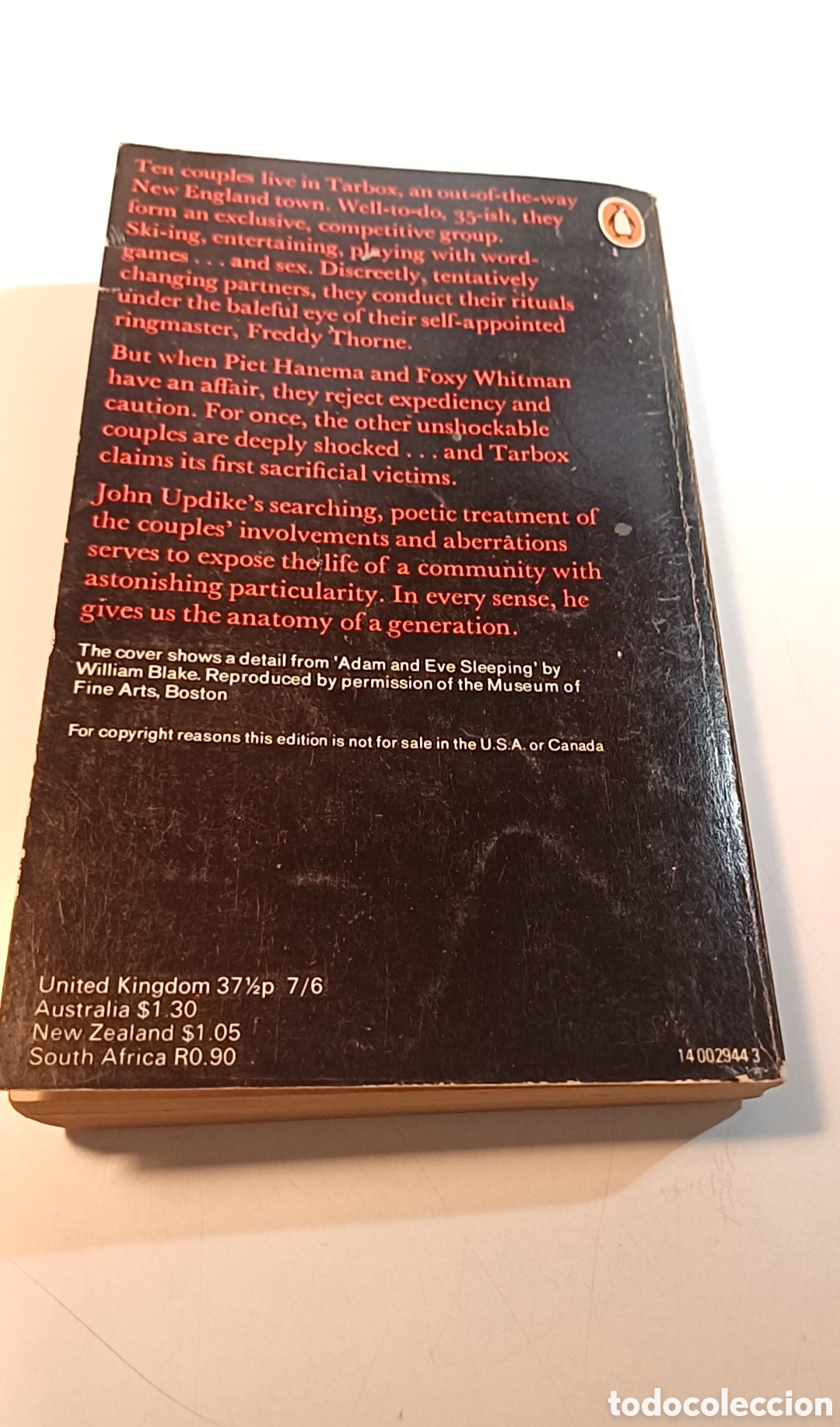 Libros de segunda mano: Couples John Updike 1970 INGL&Eacute;S - Foto 6