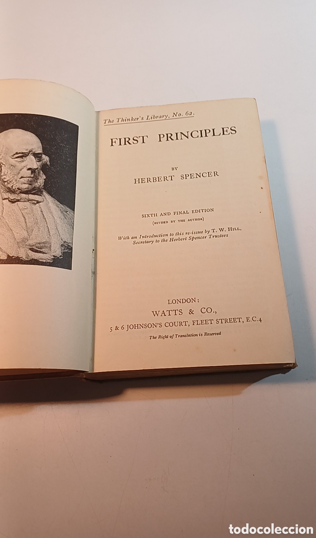 Libros de segunda mano: First Principles Herbert Spencer 1937 INGL&Eacute;S - Foto 4