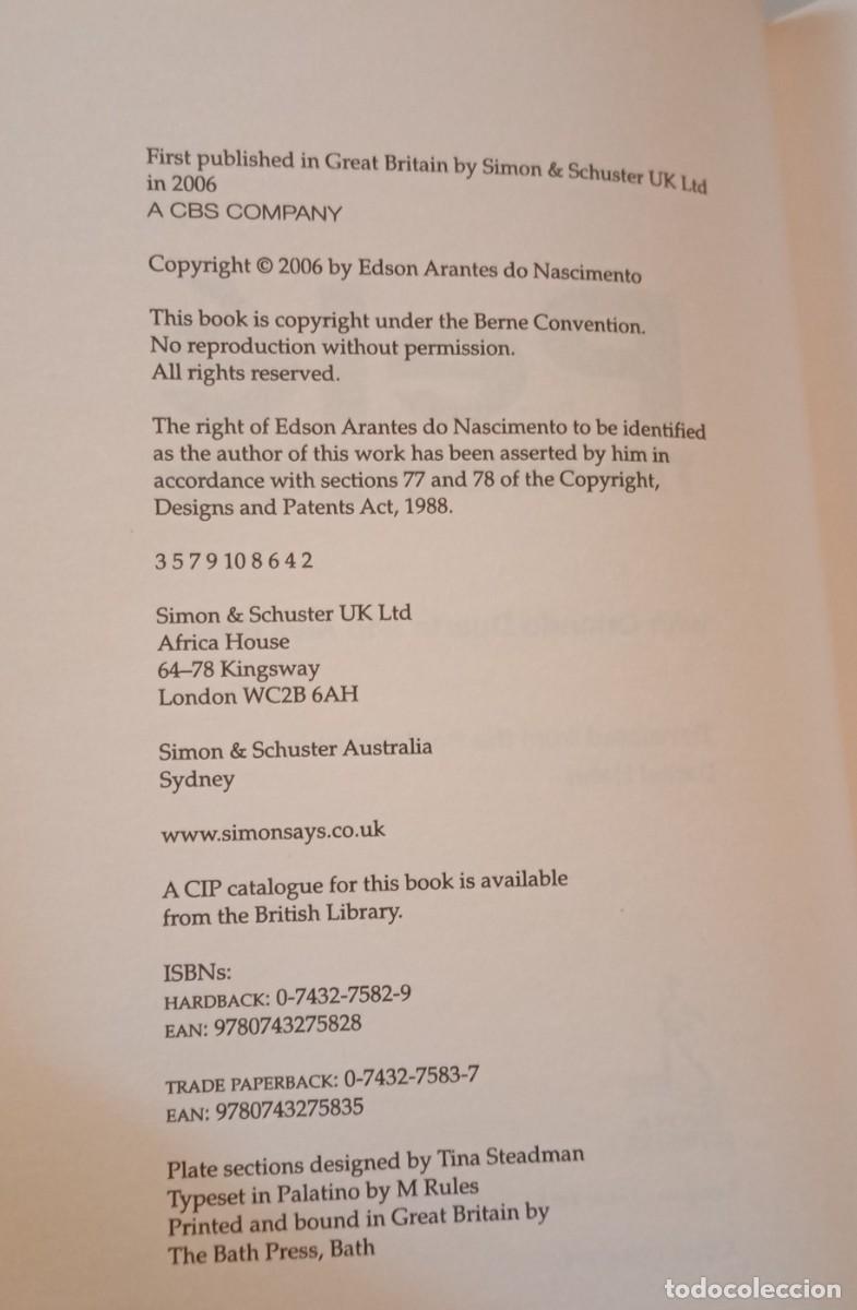 Libros de segunda mano: Pele: The Autobiography. Edici&oacute;n en Ingl&eacute;s - Foto 6