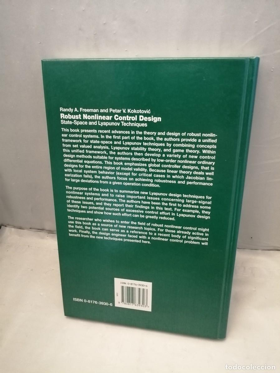 Libros de segunda mano: Robust Nonlinear Control Design: State-Space and Lyapunov Techniques (First edition, hardcover) - Foto 2