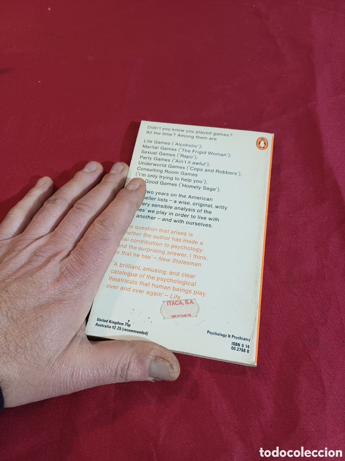 Libros de segunda mano: LIBRO, GAMES PEOPLE PLAY, 1979, EN INGL&Eacute;S - Foto 3