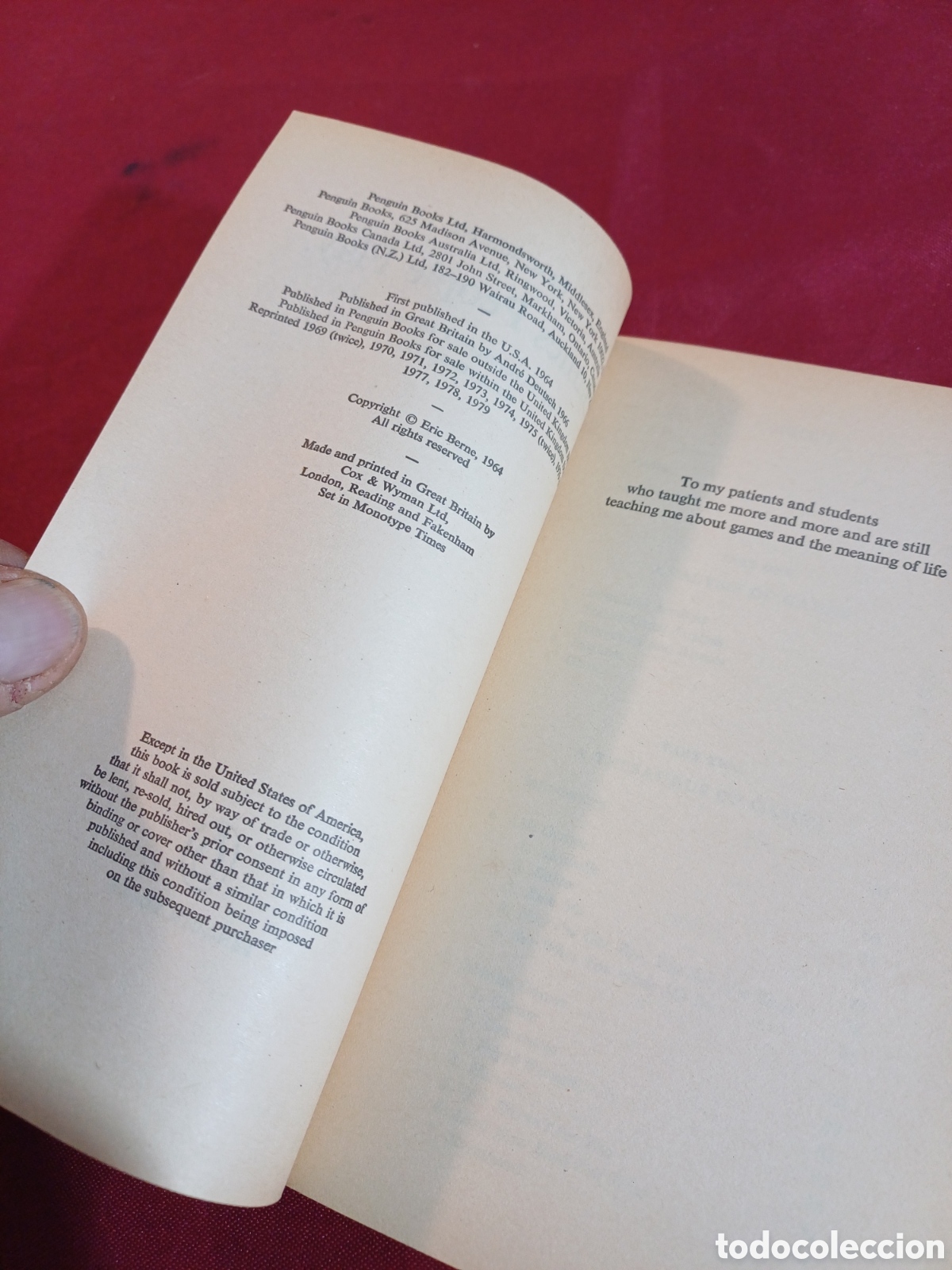 Libros de segunda mano: LIBRO, GAMES PEOPLE PLAY, 1979, EN INGL&Eacute;S - Foto 5