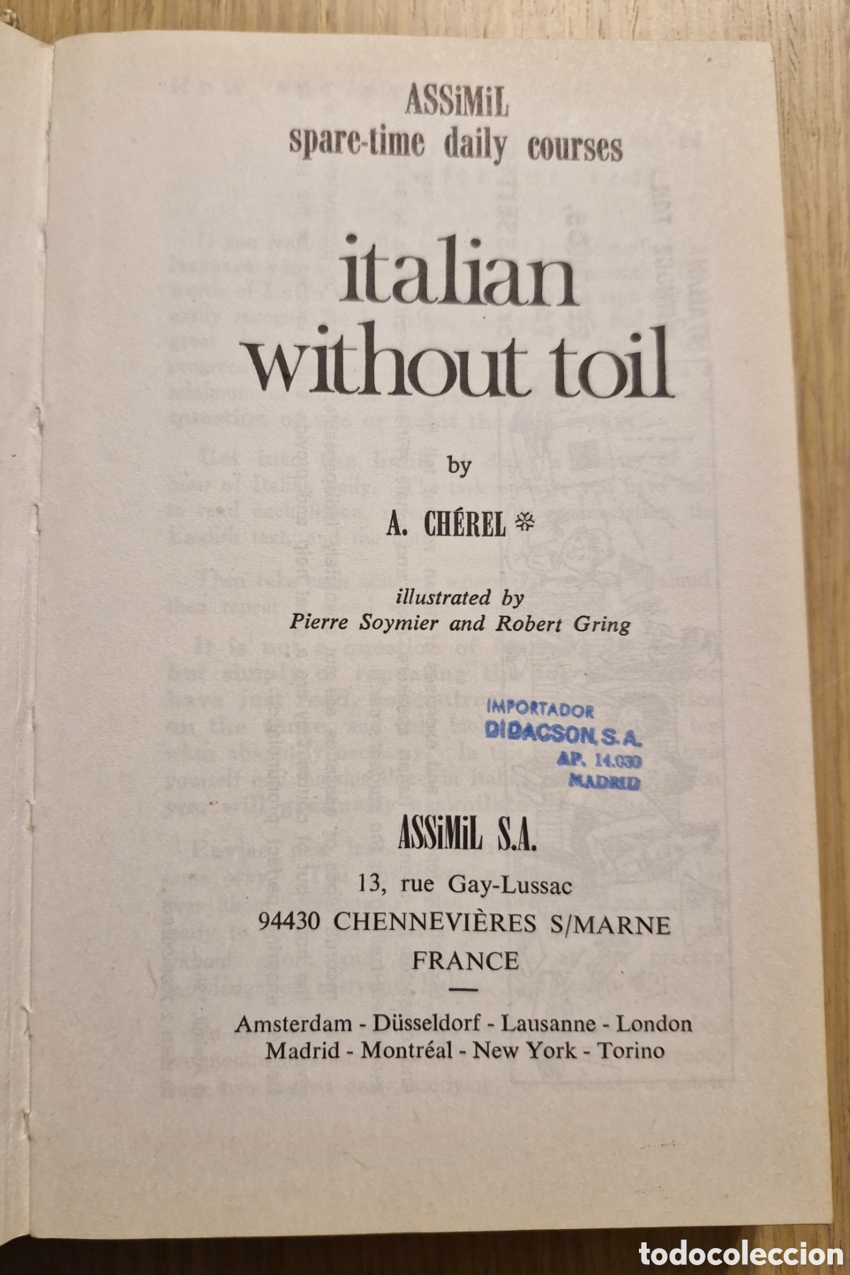Libros de segunda mano: ITALIAN WITHOUT TOIL - ASSIMIL - Foto 2