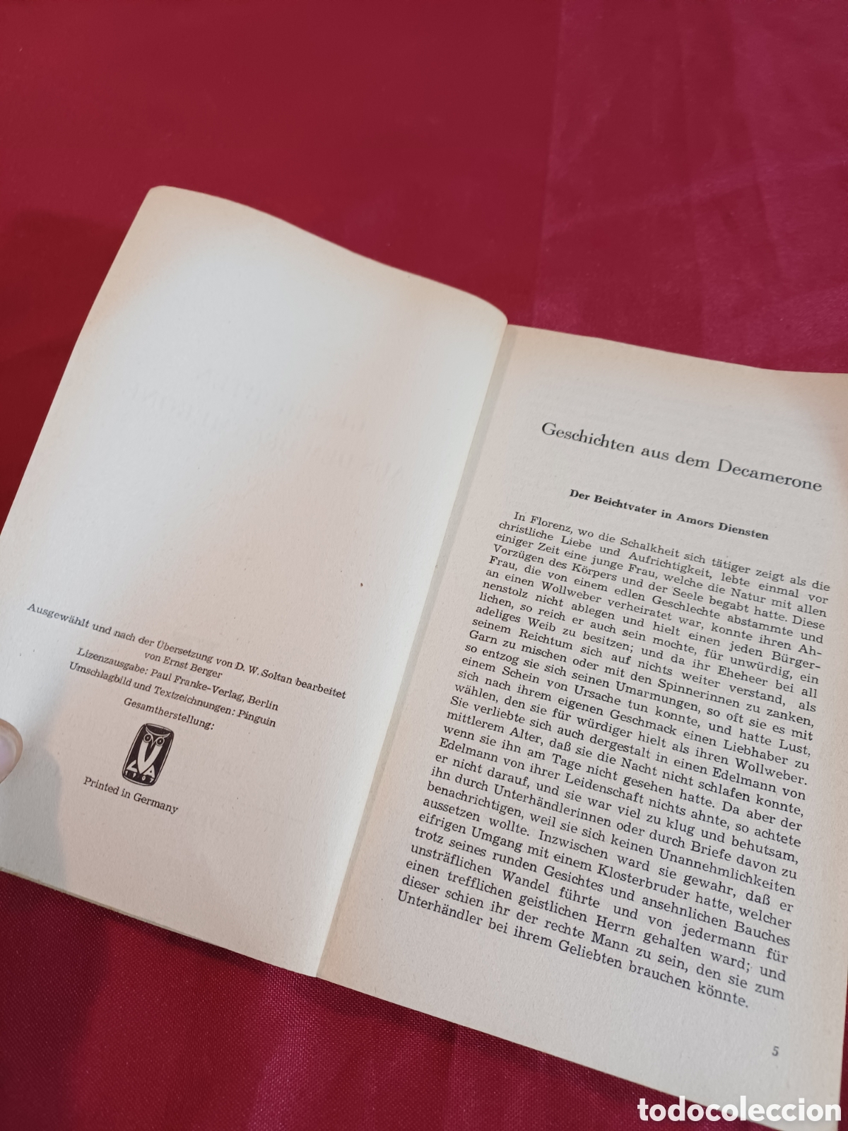 Libros de segunda mano: LIBRO, BOCCACIO, AUS DEM DECAMERONE, RARO, EN ALEM&Aacute;N - Foto 7