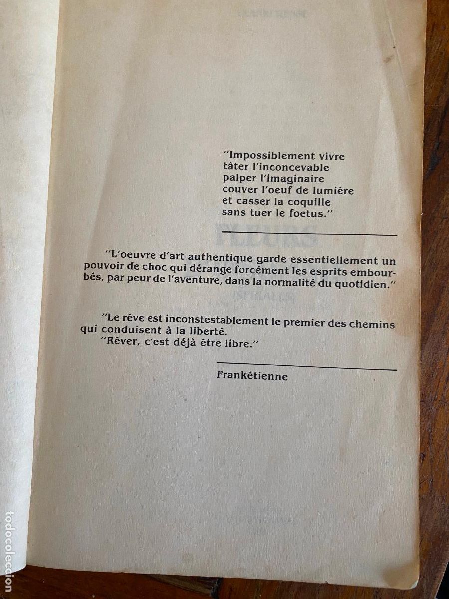 Libros de segunda mano: Frank&eacute;tienne, &rdquo;Fleurs d&rsquo;insomnie&rdquo; 1986 - Foto 4