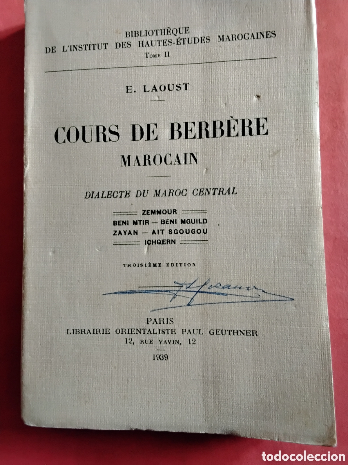 Libros de segunda mano: E. LAOUST. COURS DE BERB&Egrave;RE MAROCAIN - Foto 1