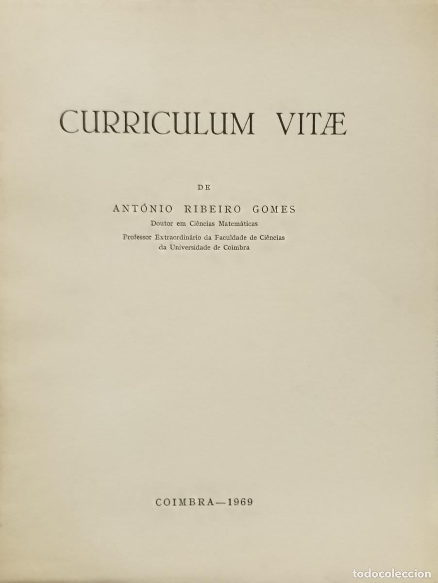 Libros de segunda mano: Curriculum Vitae - Ant&oacute;nio Ribeiro Gomes - Foto 1