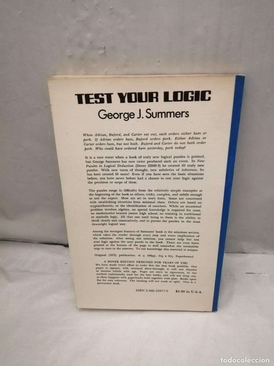 Libros de segunda mano: Test Your Logic: 50 Puzzles in Deductive Reasoning - Foto 2