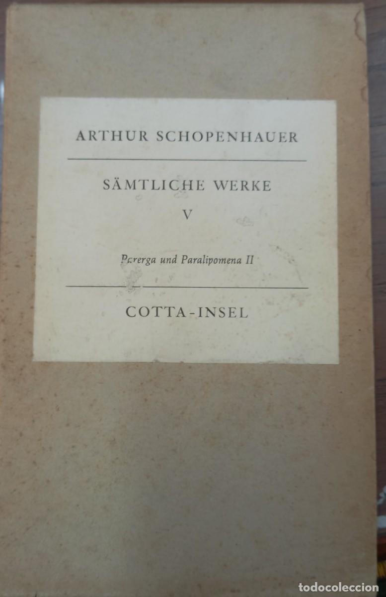 Libros de segunda mano: S&Auml;MTLICHE WERKE, ARTHUR SCHOPENHAUER, - Foto 3