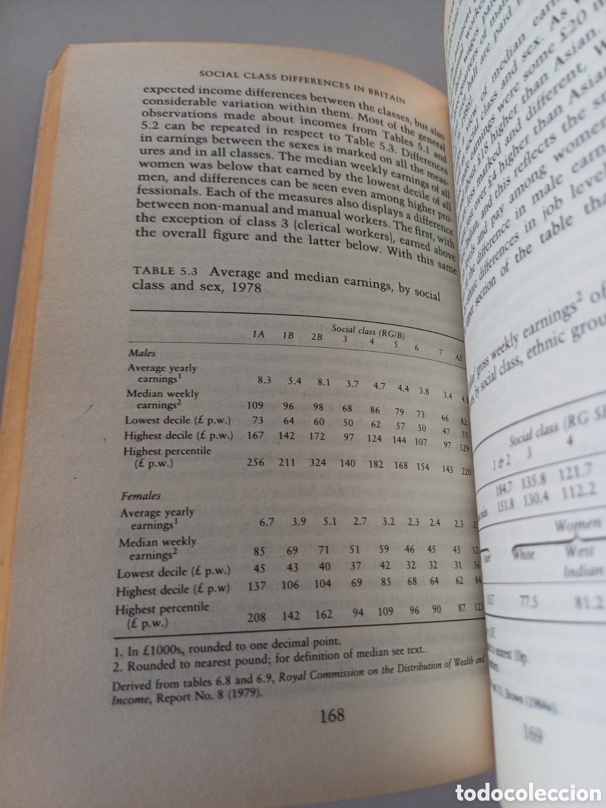 Libros de segunda mano: Social class differences in Britain Ivan Reid 1989 INGL&Eacute;S - Foto 6