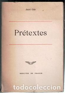Libros de segunda mano: Pretextes, Andre Gide - Foto 1