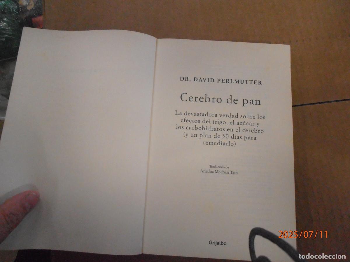 Libros de segunda mano: Cerebro de Pan - Dr. David Perlmutter - Foto 2