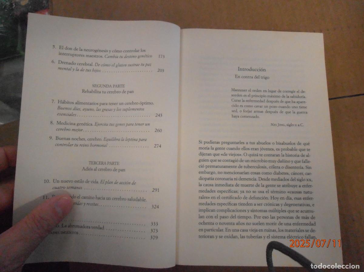 Libros de segunda mano: Cerebro de Pan - Dr. David Perlmutter - Foto 5