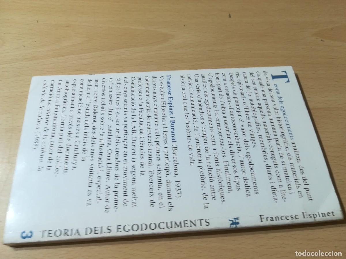 Libros de segunda mano: TEORIA DELS EGODOCUMENTS / FRANCES ESPINET / AD202 / EN FRANCES - Foto 2