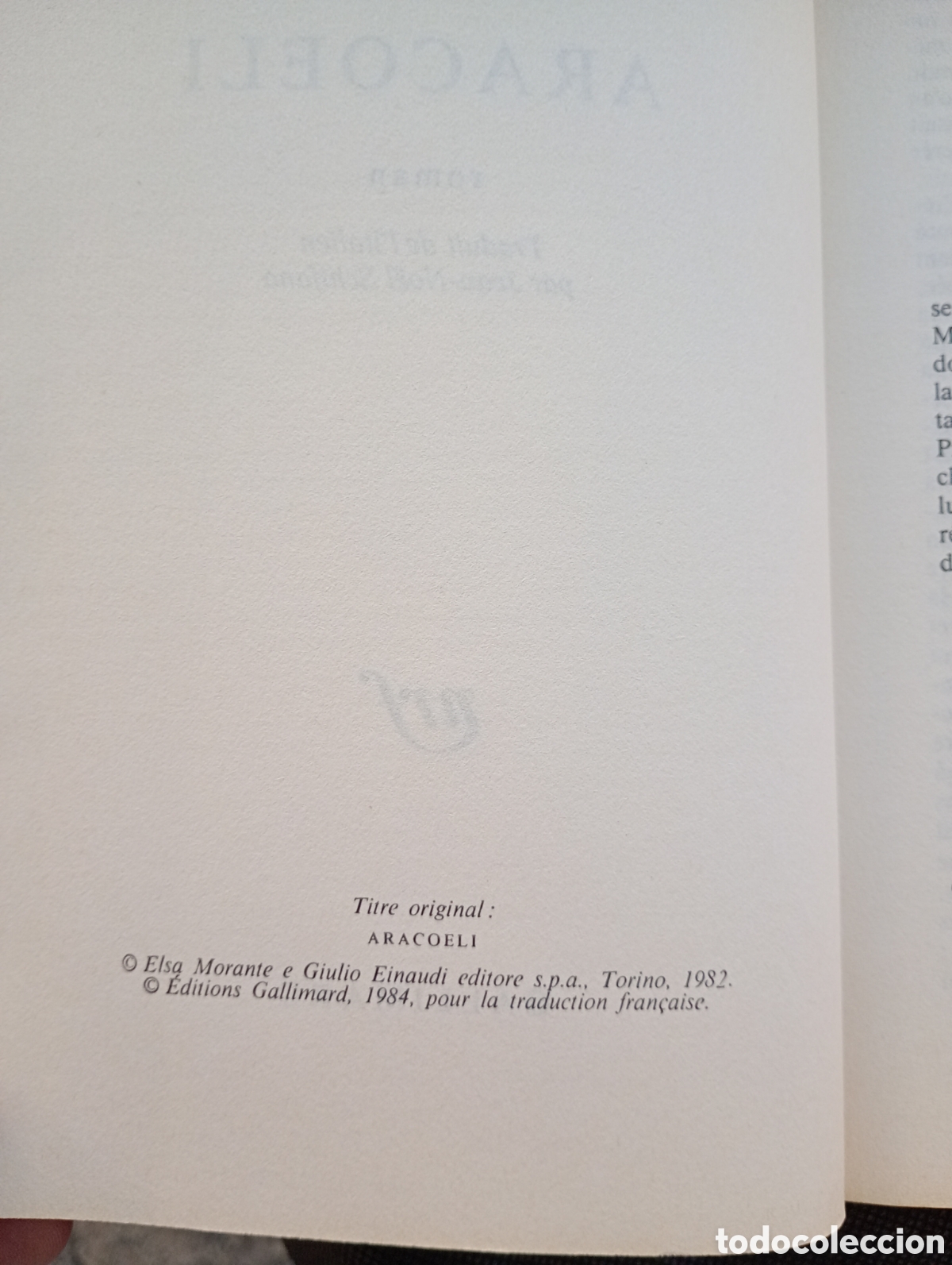 Libros de segunda mano: Elsa Morante. Aracoeli. Franc&eacute;s - Foto 2