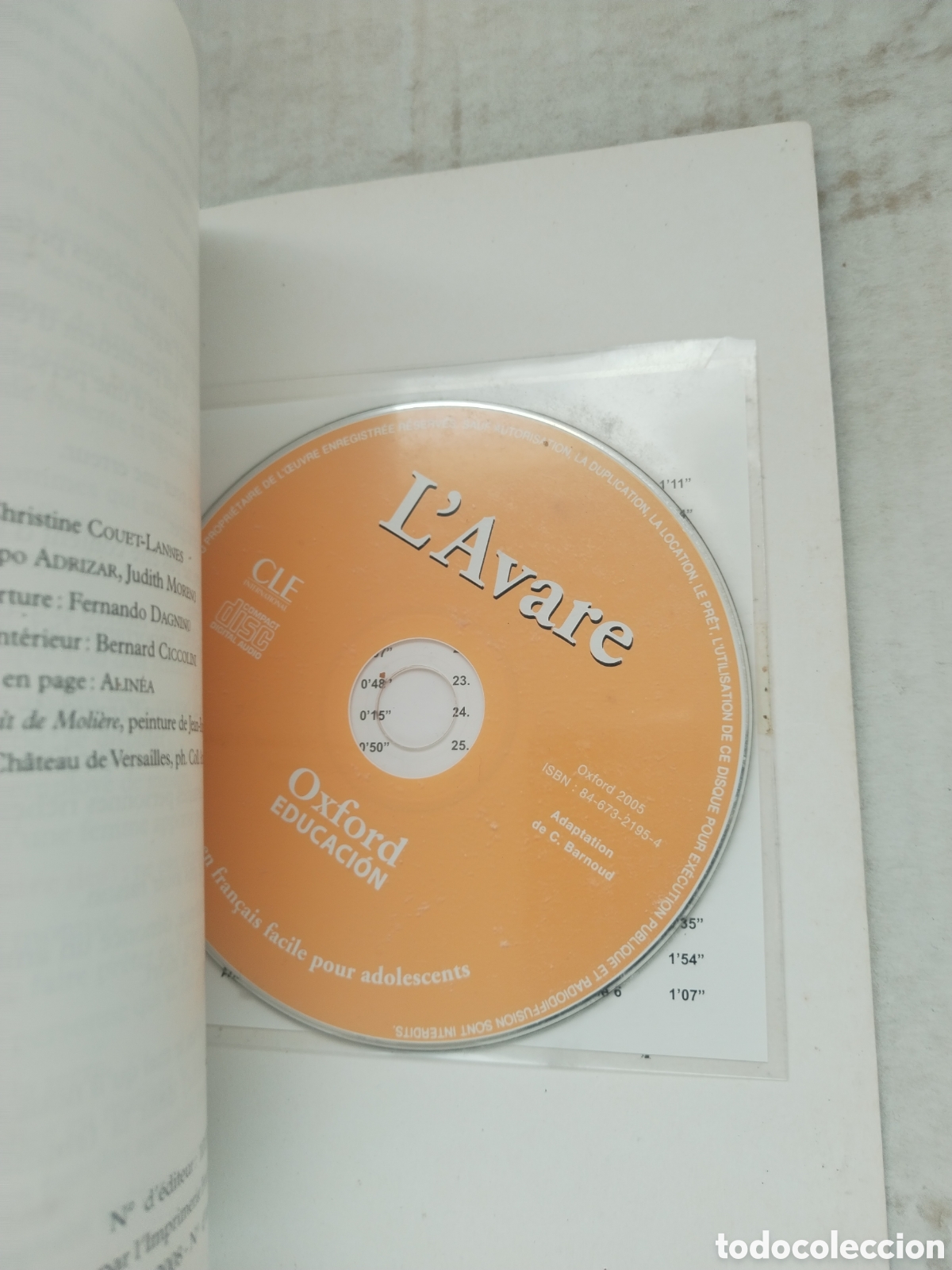 Libros de segunda mano: LAVARE/MOLIERE CON CD - Foto 2