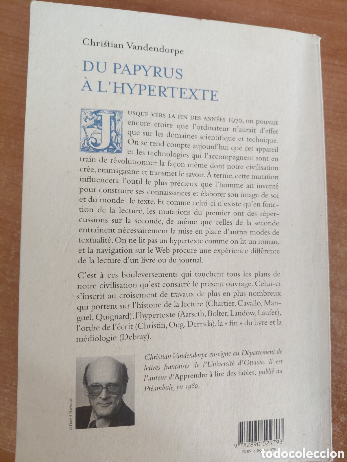 Libros de segunda mano: Du papyrus &agrave; l hypertexte, Christian Vandendorpe - Foto 5