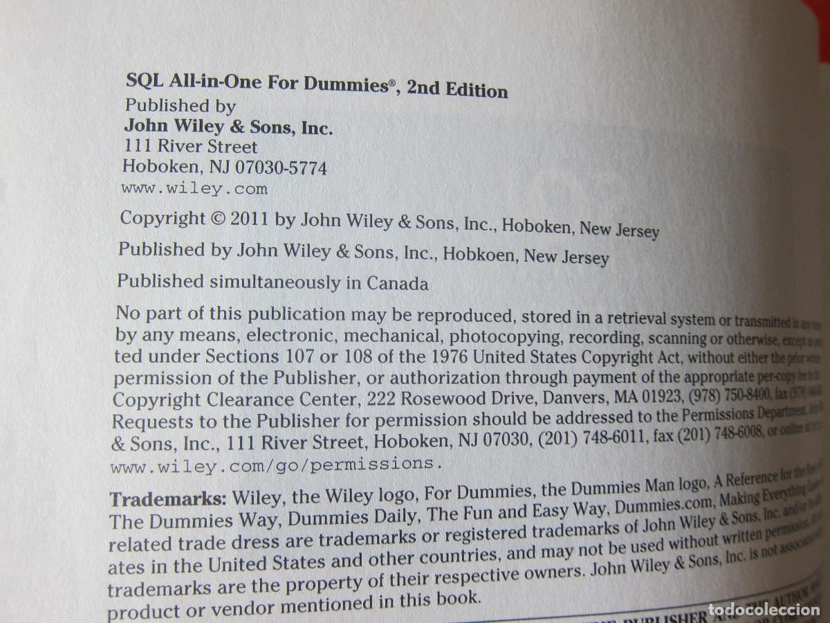 Libros de segunda mano: SQL ALL IN ONE FOR DUMMIES (WILEY) MANUAL - Foto 4