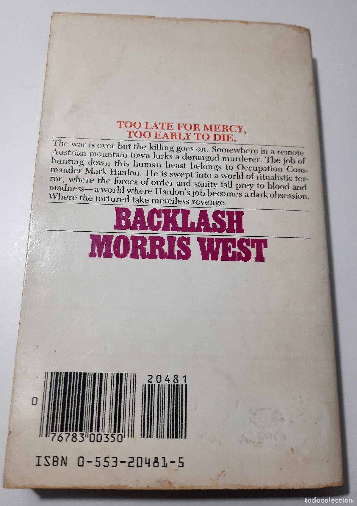 Libros de segunda mano: Backlash - West, Morris - Foto 3
