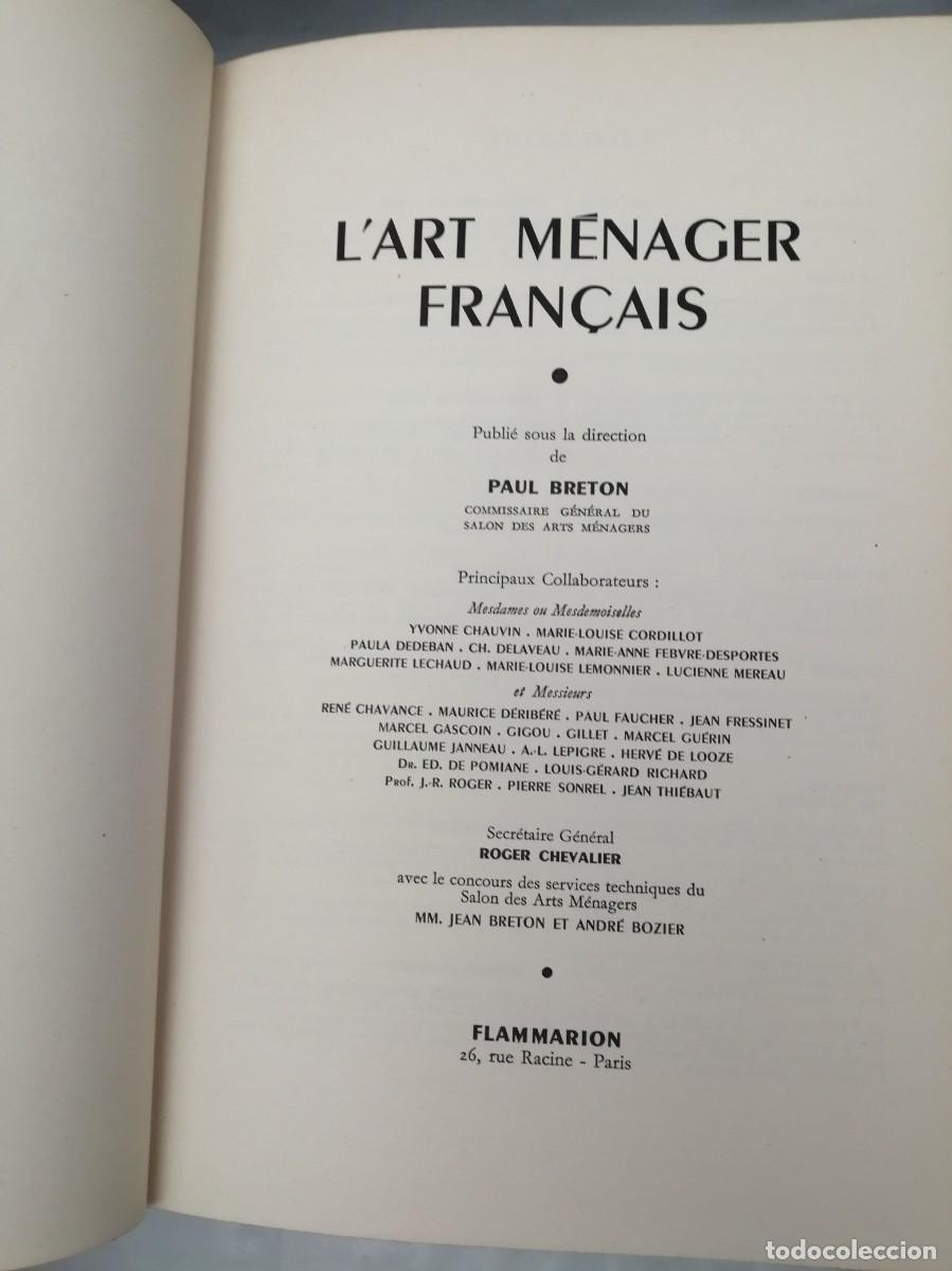 Libros de segunda mano: LArt M&eacute;nager Fran&ccedil;ais - Foto 3