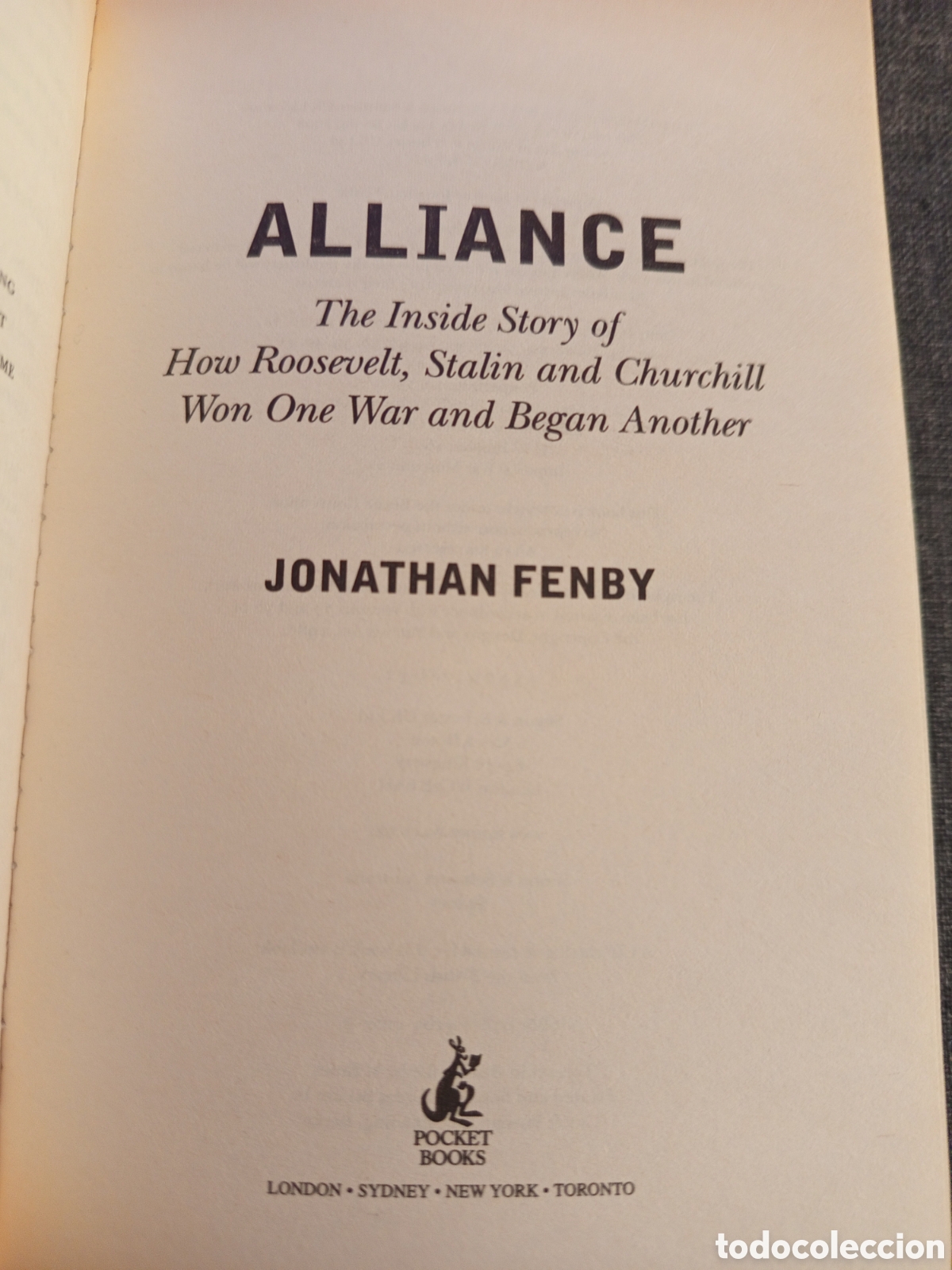 Libros de segunda mano: ALLIANCE (JONATHAN FENBY) - Foto 2