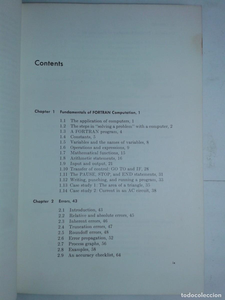 Libros de segunda mano: NUMERICAL METHODS AND FORTRAN PROGRAMMING 1968 McCRACKEN / DORN SECOND JOHN WILEY - Foto 3