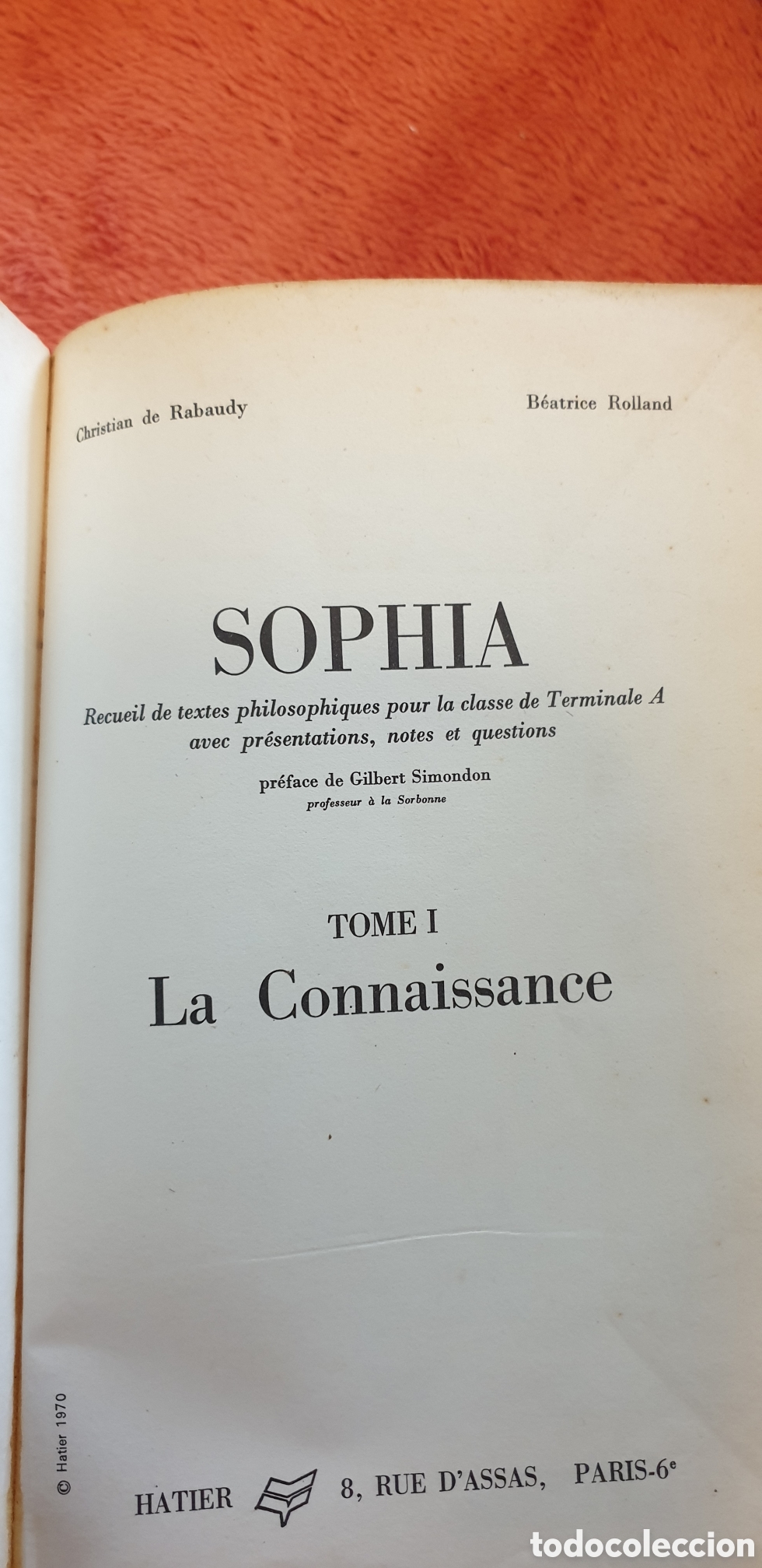 Libros de segunda mano: Recueil de textes philosophiques - Foto 10