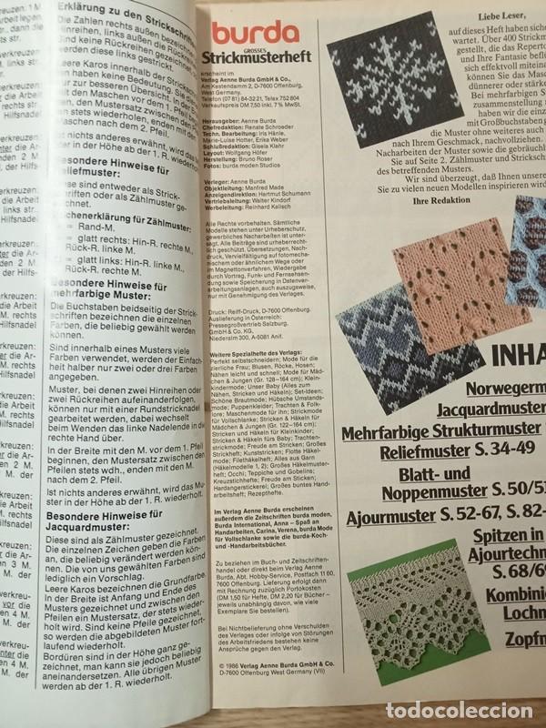 Libros de segunda mano: revista burda Grosses Strickmusterheft - Foto 3
