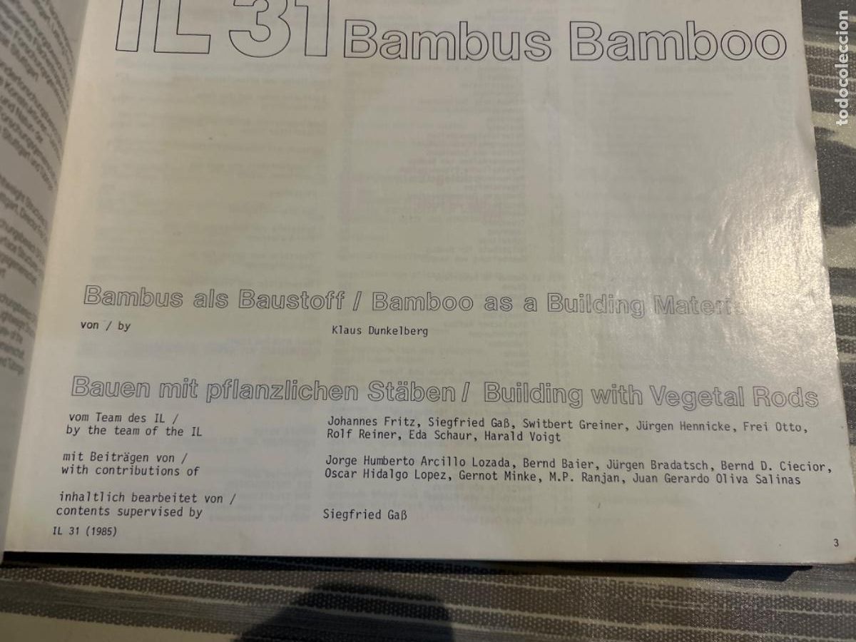 Libros de segunda mano: IL31 BAMBUS BAMBOO, AS A BUILDING MATERIAL - Foto 3