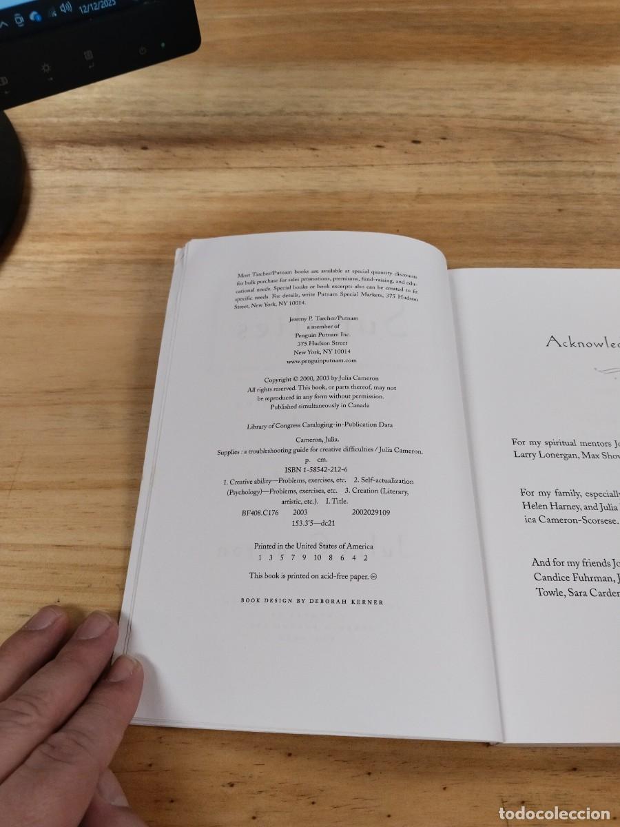 Libros de segunda mano: Supplies. A Troubleshooting Guide or Creative Difficulties - Julia Cameron - Foto 5