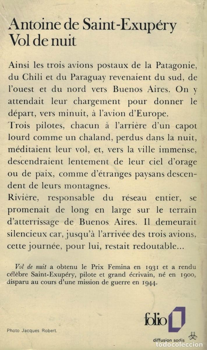 Libros de segunda mano: Antoine de Saint-Exup&eacute;ry, Vol de nuit - Foto 2