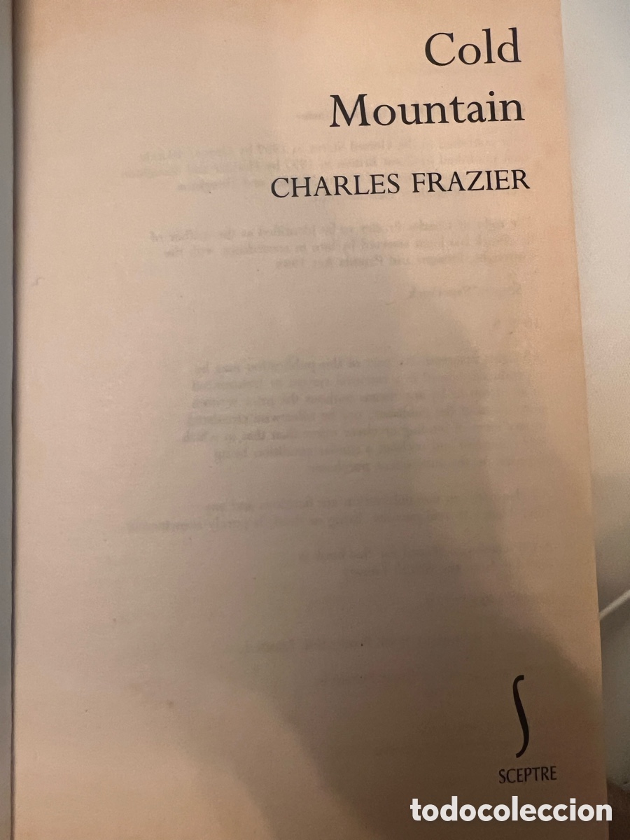 Libros de segunda mano: COLD MOUNTAIN. CHARLES FRAZIER. Ingles - Foto 2