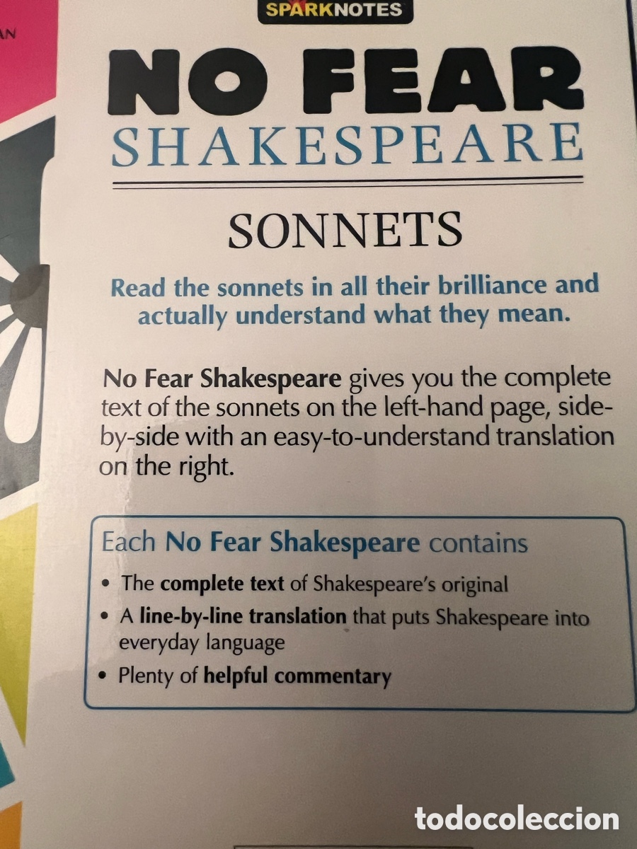 Libros de segunda mano: NO FEAR SHAKESPEARE SONNETS. - Foto 2