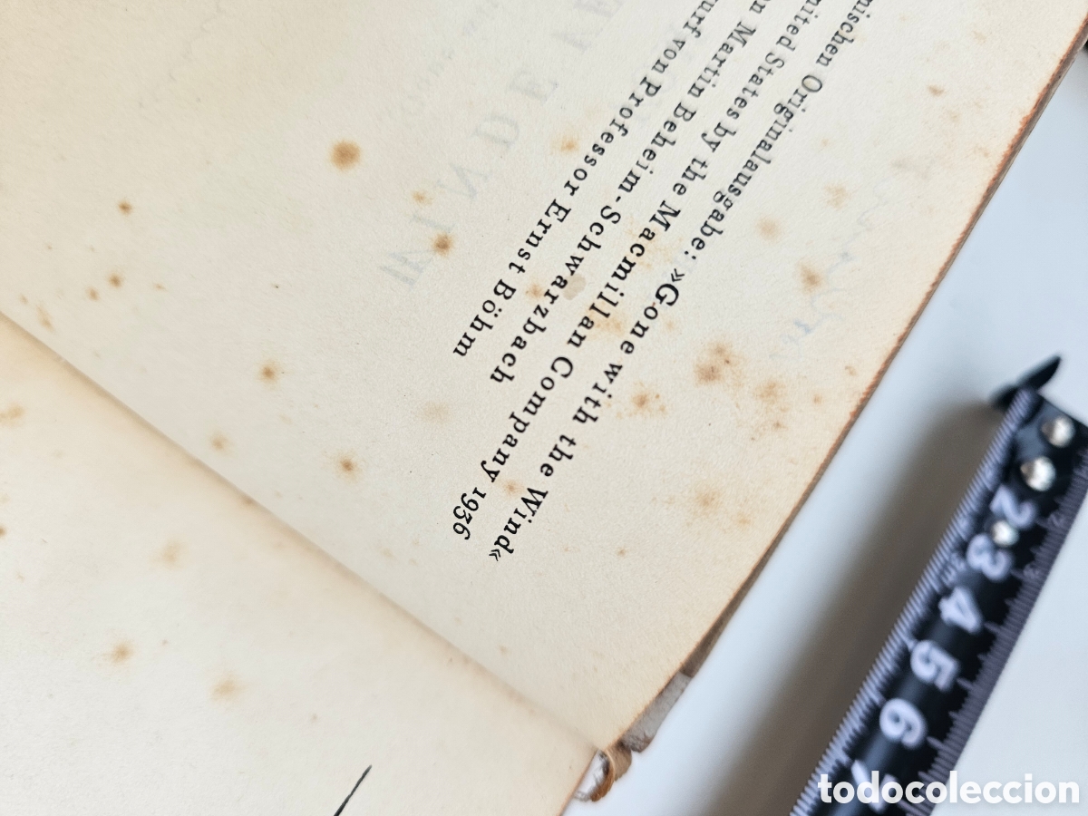 Libros de segunda mano: Libro en Alem&aacute;n Vom Winde verweht 1938 Margareth Mitchell - Foto 4