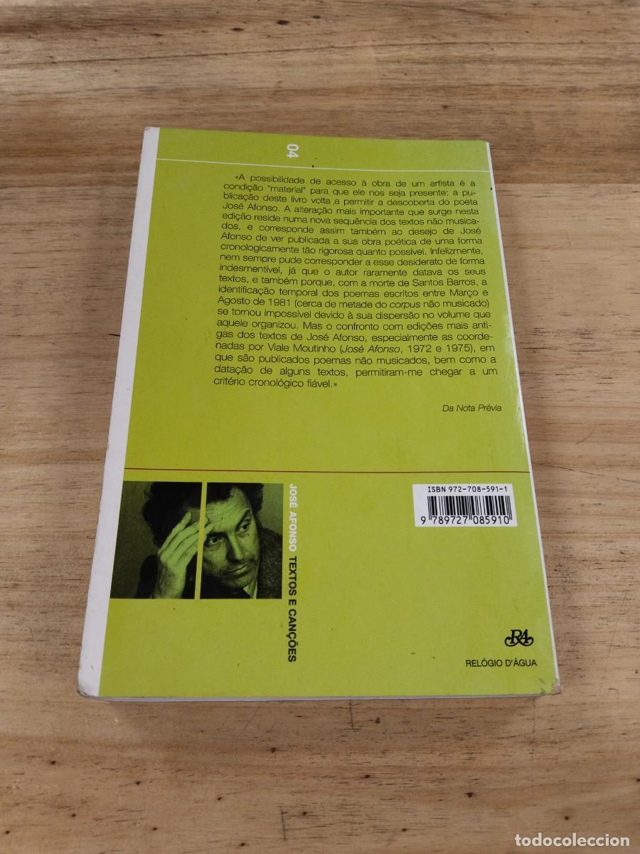 Libros de segunda mano: Jos&eacute; Afonso Textos e Can&ccedil;&otilde;es - Foto 2