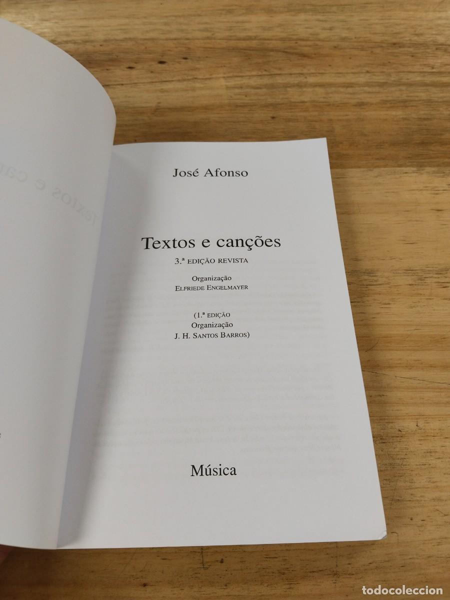 Libros de segunda mano: Jos&eacute; Afonso Textos e Can&ccedil;&otilde;es - Foto 4