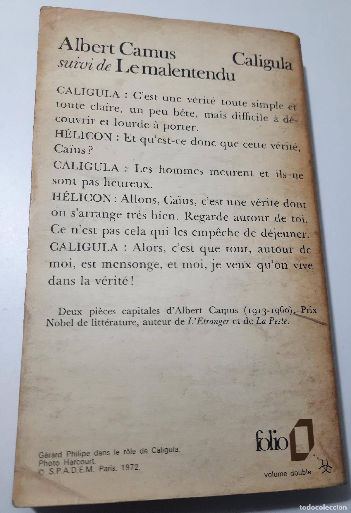 Libros de segunda mano: Caligula/Le malentendu - Camus, Albert - Foto 2