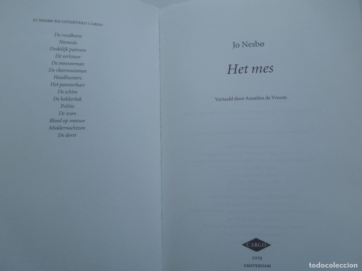 Libros de segunda mano: JO NESBO - HET MES - CARGO 2019. - Foto 4