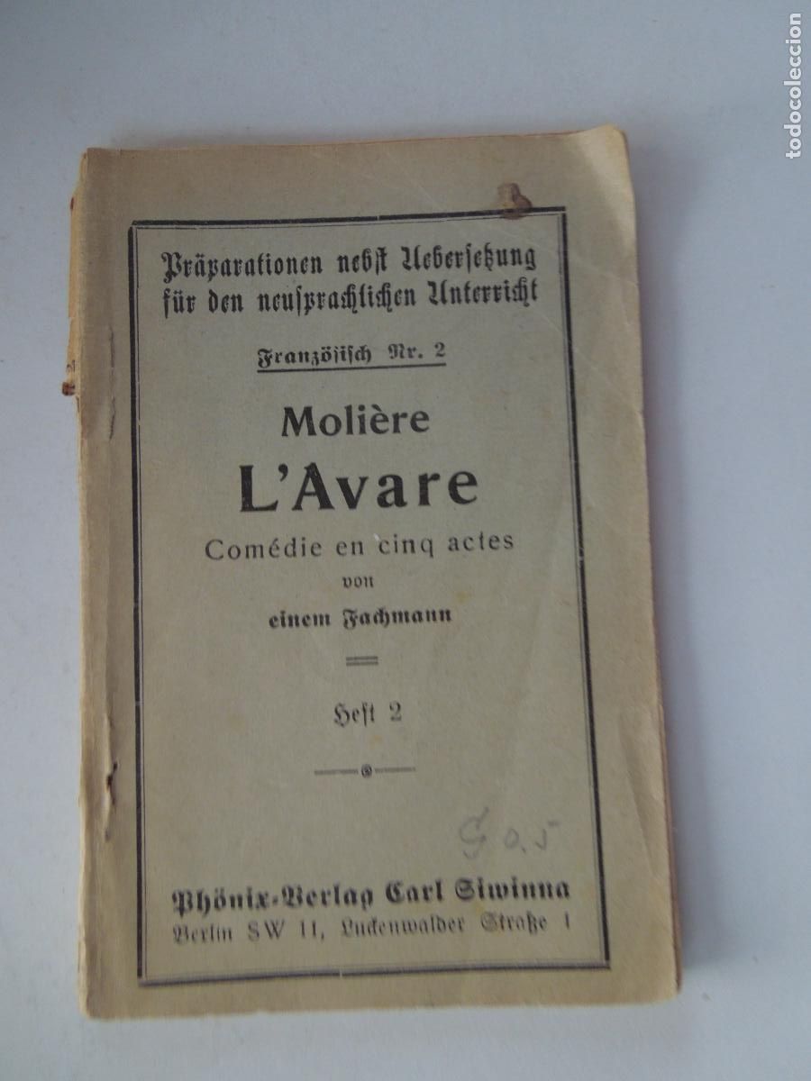 Libros de segunda mano: LAVARE - MOLI&Egrave;RE - PHONIX-BERLAG - Foto 1
