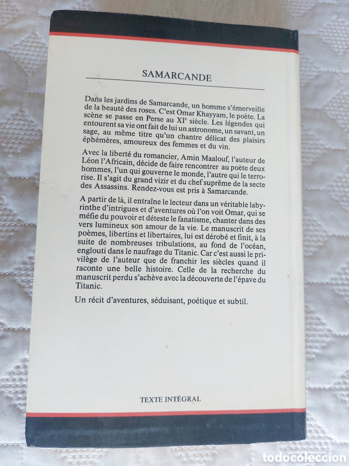 Libros de segunda mano: SAMARCANDE. (AM&Iacute;N MAALOUF) &rdquo;EDICI&Oacute;N EN FRANC&Eacute;S&rdquo; - Foto 2