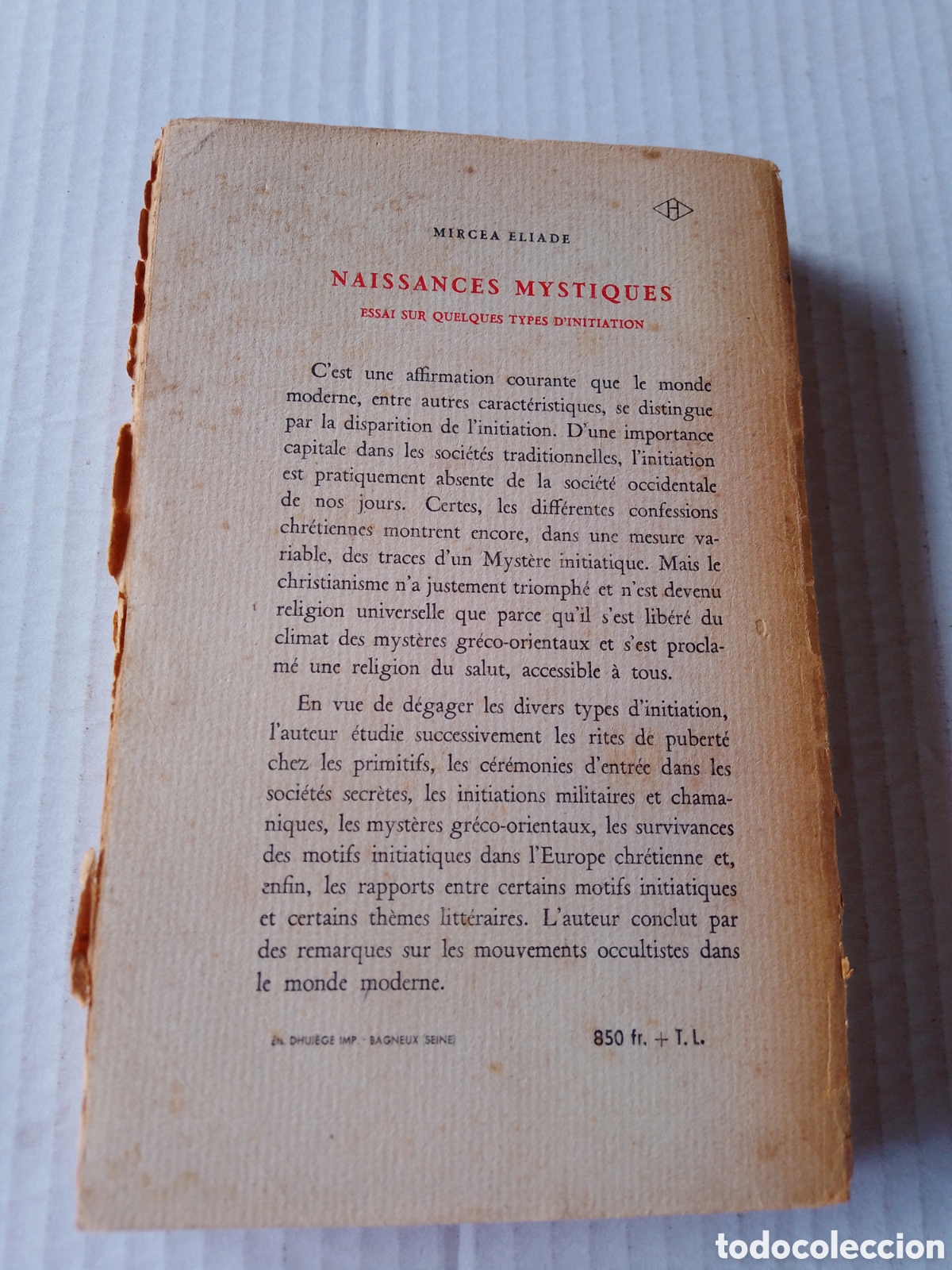 Libros de segunda mano: NAISSANCES MYSTIQUES - MIRCEA ELIADE - Foto 2