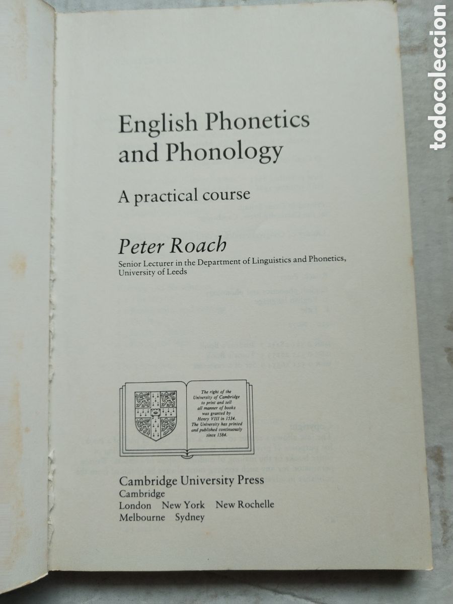 Libros de segunda mano: ENGLISH PHONETICS AND PHONOLOGY/PETER ROACH - Foto 2