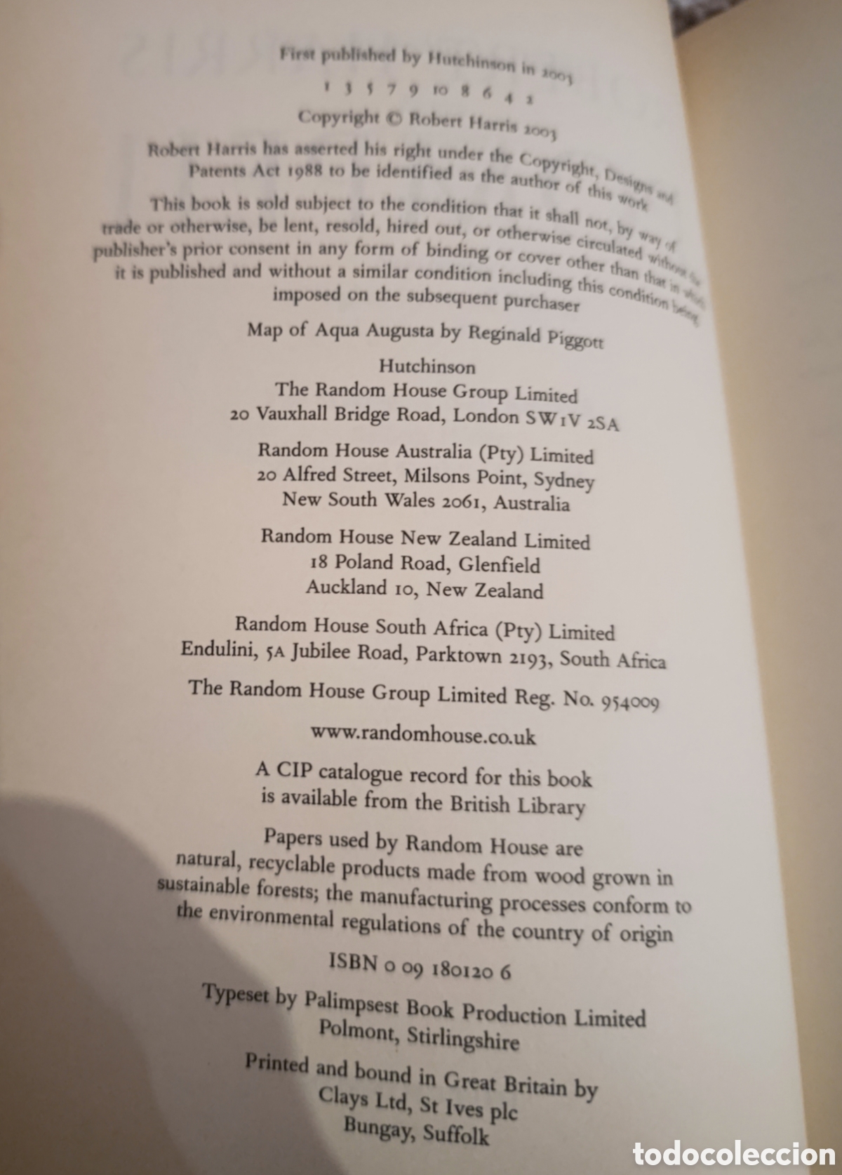 Libros de segunda mano: LIBRO &rdquo;POMPEII&rdquo; - ROBERT HARRIS (INGL&Eacute;S) - Foto 2
