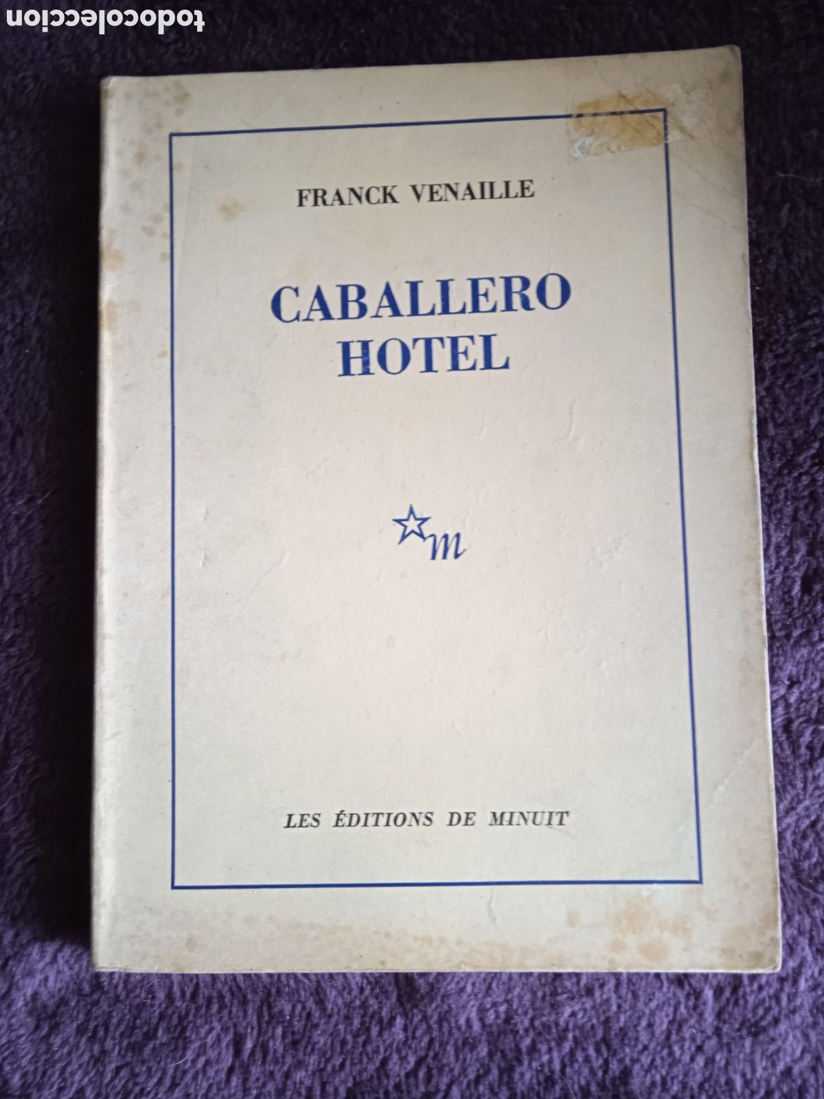 Libros de segunda mano: Caballero hotel / Franck Venaille -EDICION EN FRANCES