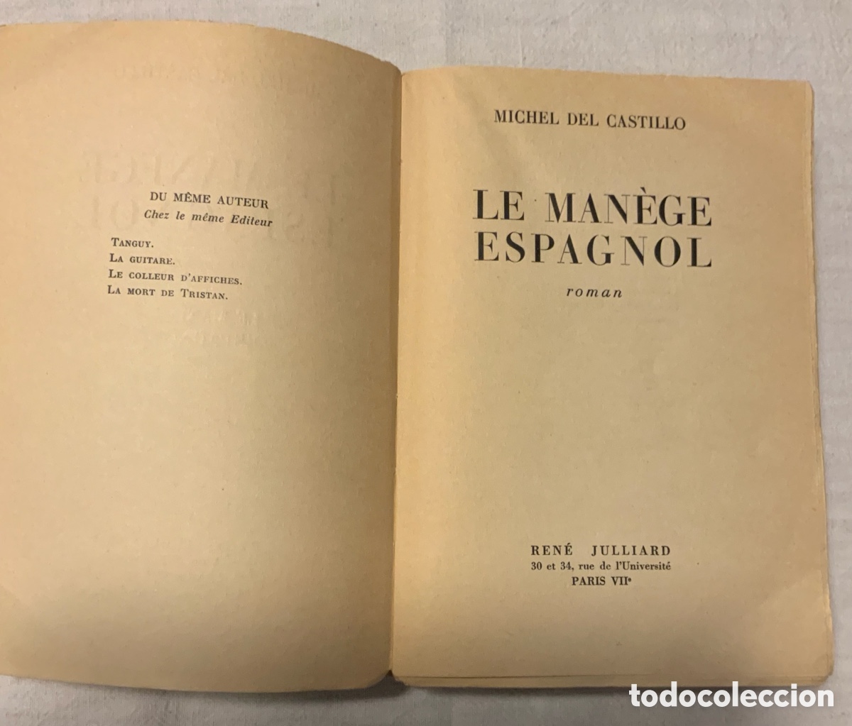 Libros de segunda mano: Le man&egrave;ge espagnol. Michel del Castillo - Foto 3